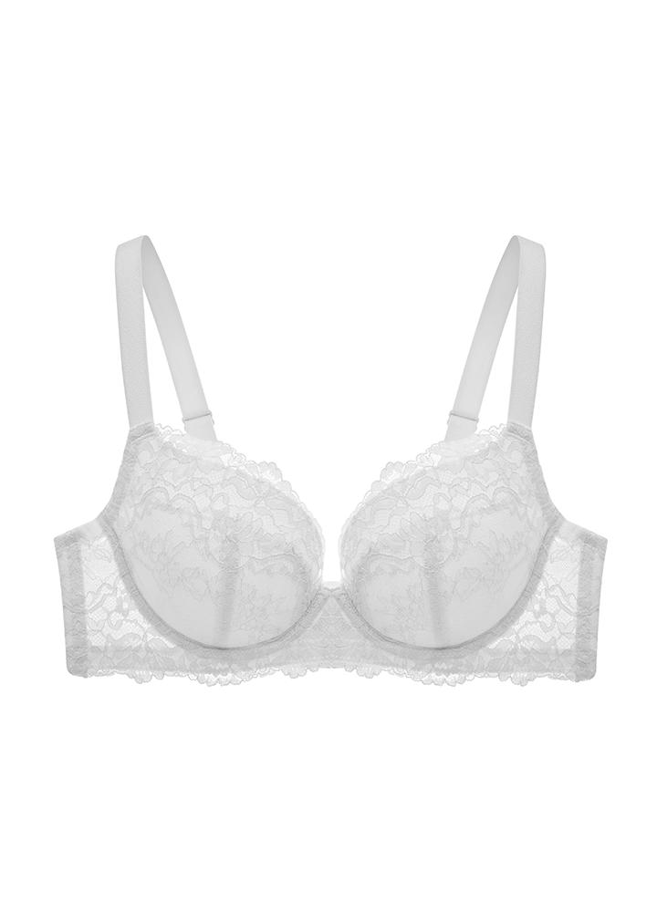 Guy de France 11008-5 Ivory Off White Lace Non-Padded Underwired Full Cup Bra  38B 